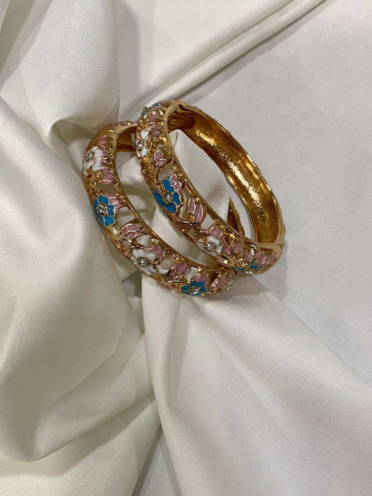 Enamel Bracelets Pair