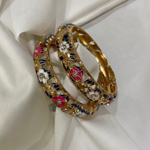 Enamel Bracelets Pair