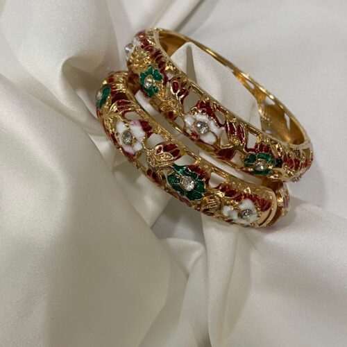 Enamel Bracelets Pair