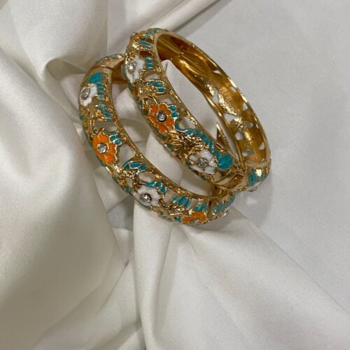 Enamel Bracelets Pair