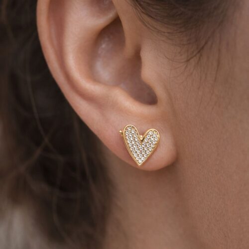 Dainty heart earrings