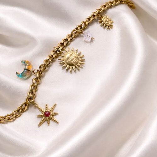 Luminous charm chain bracelet
