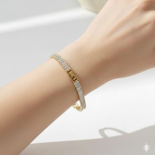 Tennis bracelet (golden)