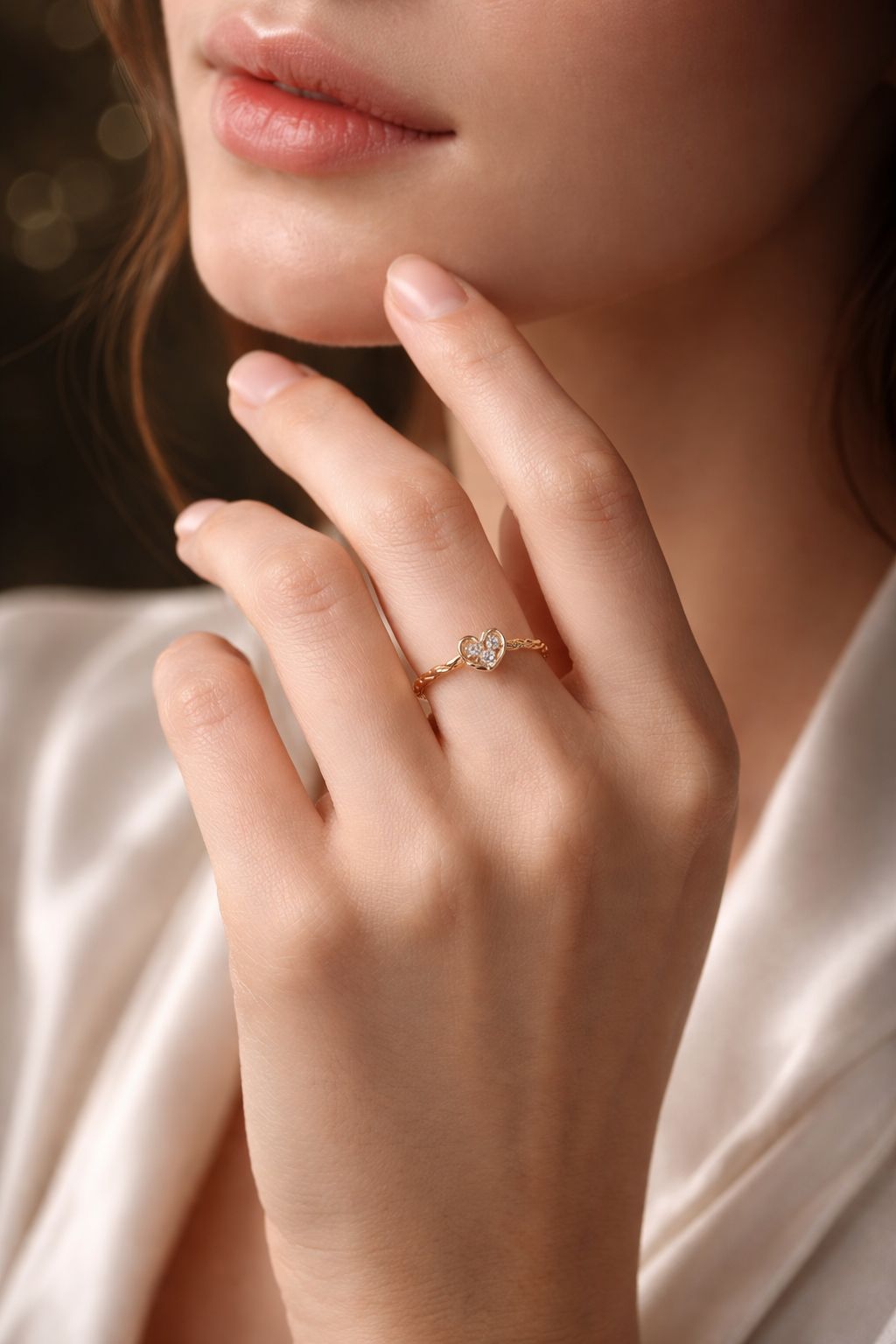 Golden Promise Heart Ring