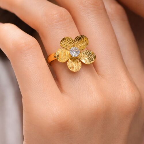 Diamond Flower Ring